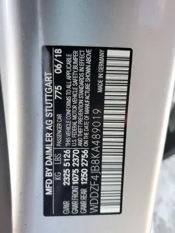 2019 MERCEDES-BENZ E 300  