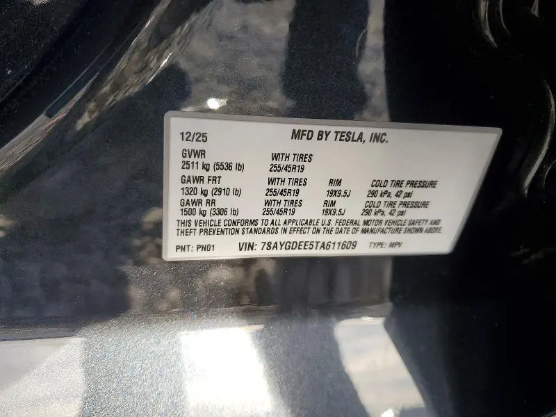 2026 TESLA MODEL Y   
