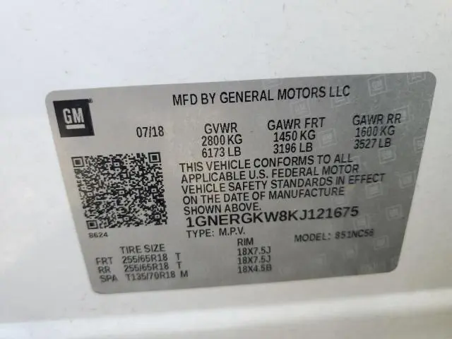 2019 CHEVROLET TRAVERSE LT  