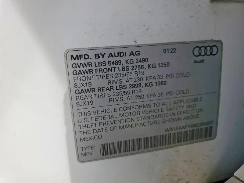 2022 AUDI Q5 PREMIUM PLUS 45  