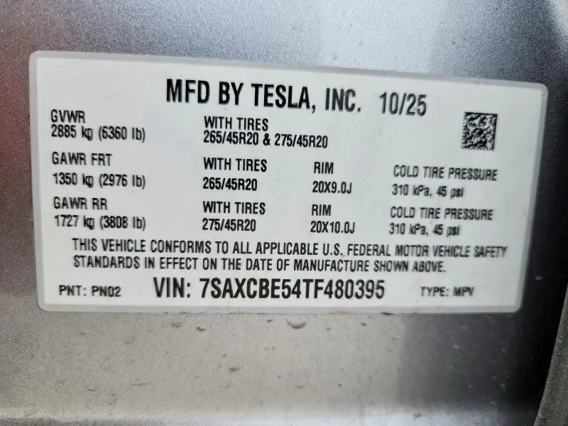 2026 TESLA MODEL X   