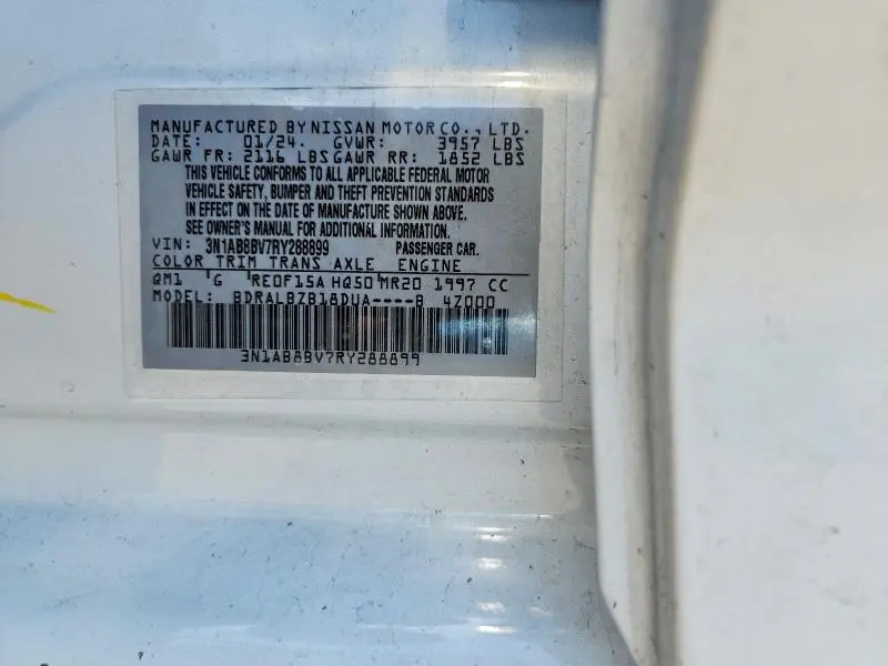 2024 NISSAN SENTRA S  