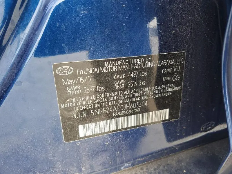 2018 HYUNDAI SONATA SE  