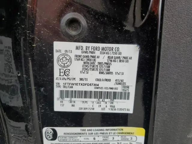 2013 FORD F150 SUPERCREW  