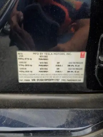 2013 TESLA MODEL S   