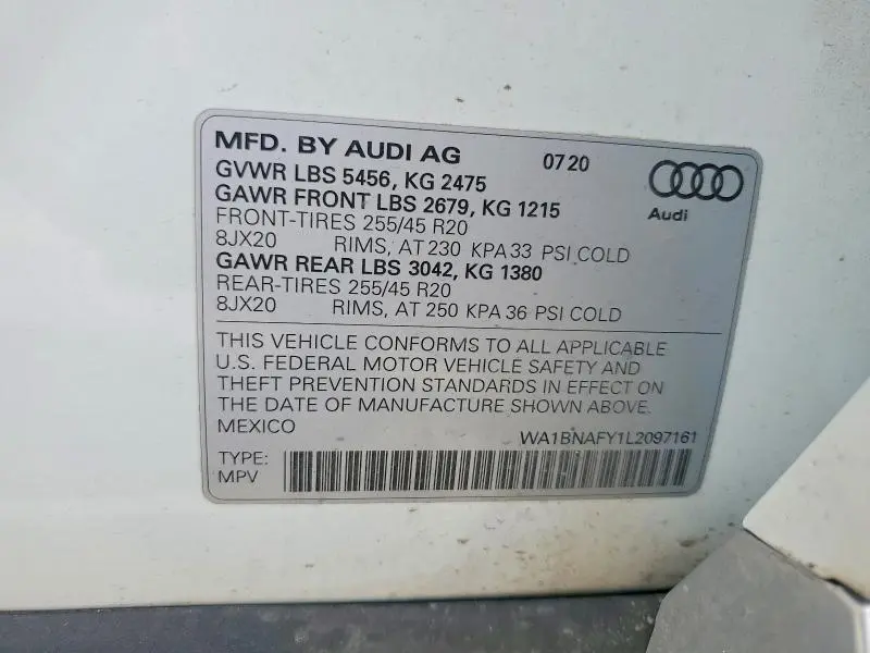 2020 AUDI Q5 PREMIUM PLUS  