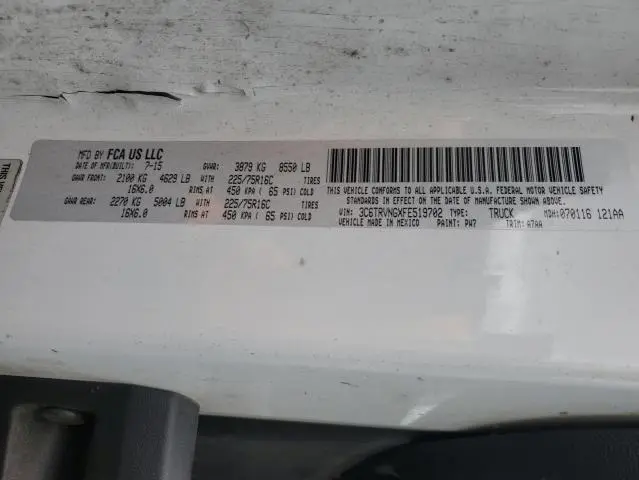 2015 RAM PROMASTER 1500 1500 STANDARD  