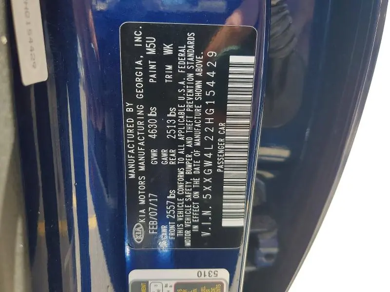 2017 KIA OPTIMA   