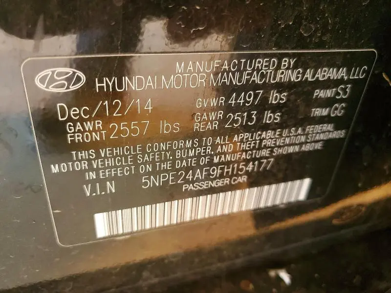 2015 HYUNDAI SONATA SE  