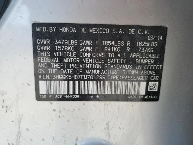 2015 HONDA FIT EX