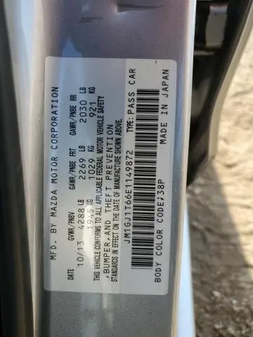 2014 MAZDA 6 TOURING  