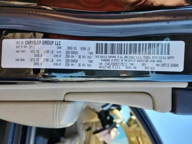 2012 JEEP GRAND CHEROKEE LIMITED  