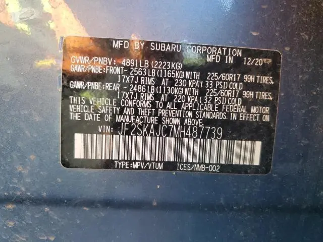 2021 SUBARU FORESTER PREMIUM  
