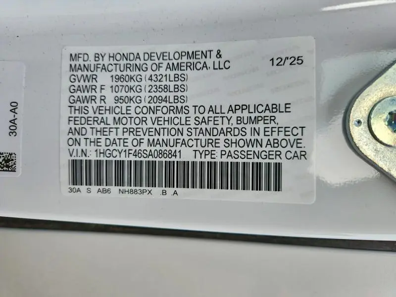 2025 HONDA ACCORD SE  