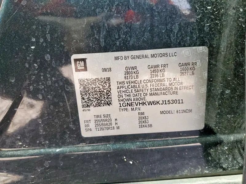 2019 CHEVROLET TRAVERSE LT  