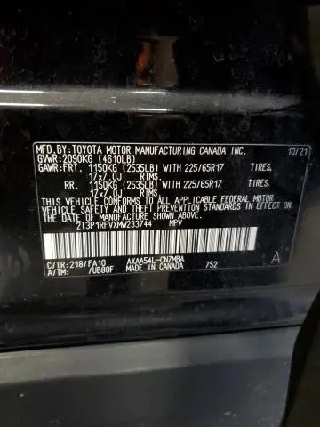 2021 TOYOTA RAV4 XLE