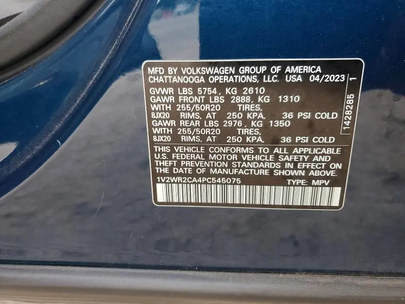 2023 VOLKSWAGEN ATLAS SE  