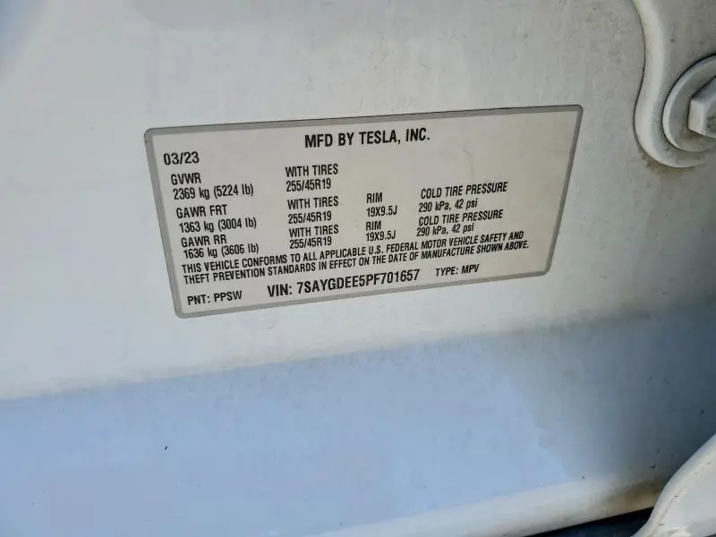 2023 TESLA MODEL Y   