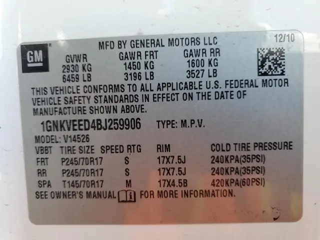 2011 CHEVROLET TRAVERSE LS  