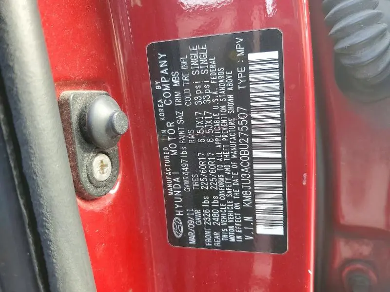 2011 HYUNDAI TUCSON GLS  