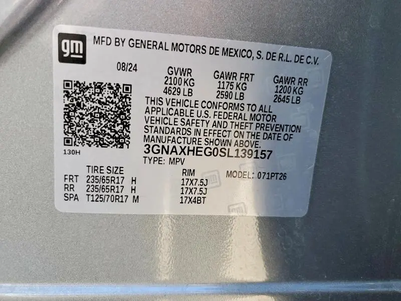 2025 CHEVROLET EQUINOX LT  