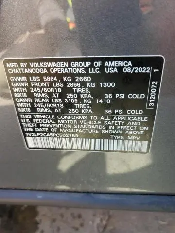 2023 VOLKSWAGEN ATLAS SE