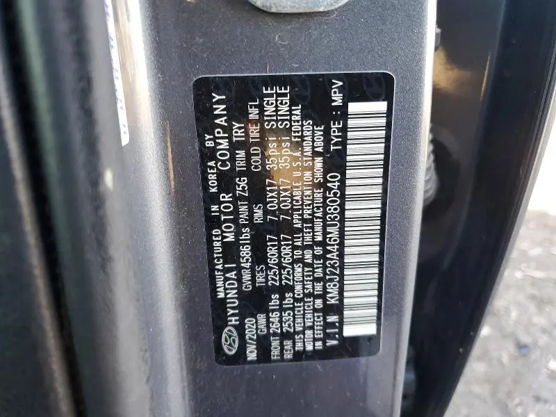 2021 HYUNDAI TUCSON SE  