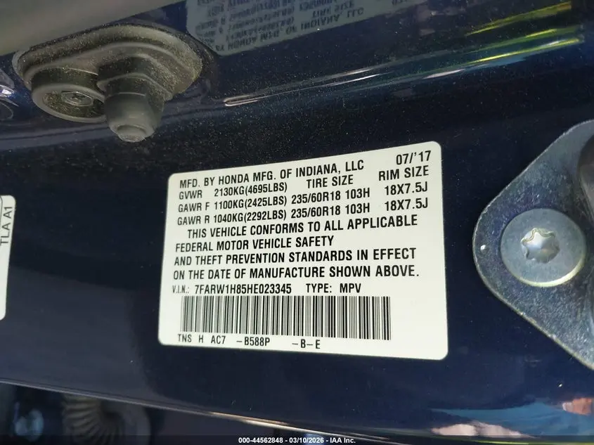 2017 HONDA CR-V EX-L/EX-L NAVI