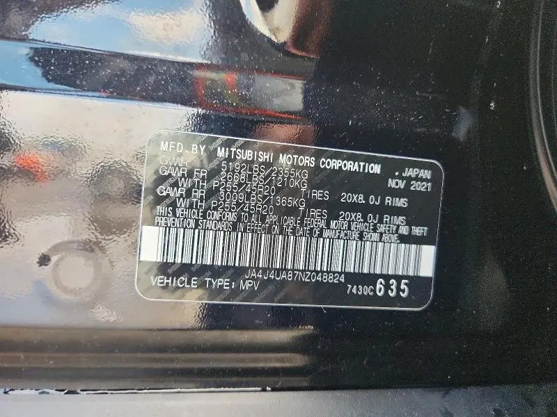 2022 MITSUBISHI OUTLANDER SE  