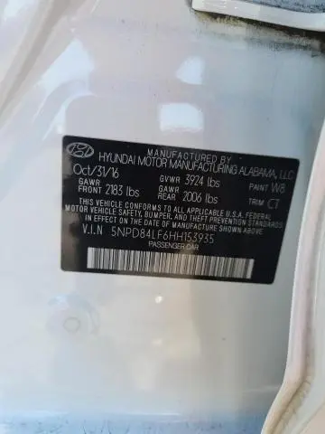 2017 HYUNDAI ELANTRA SE  