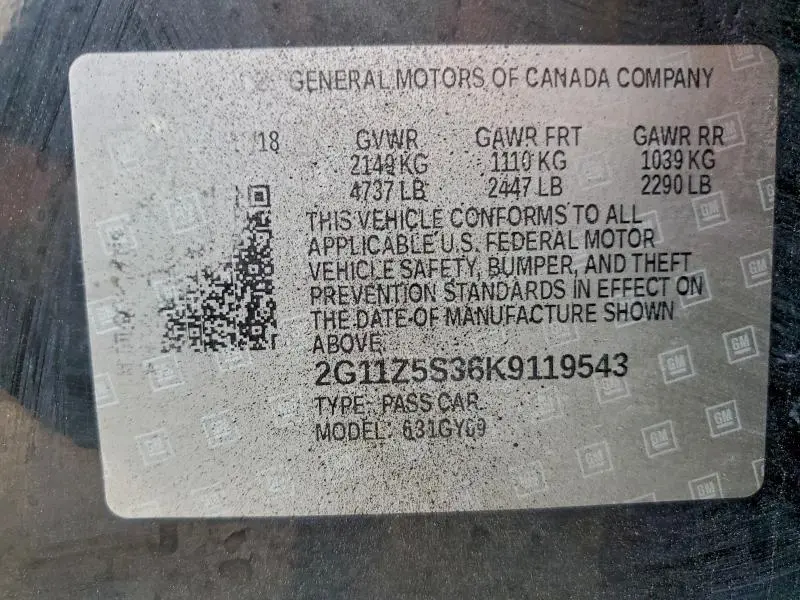 2019 CHEVROLET IMPALA LT  