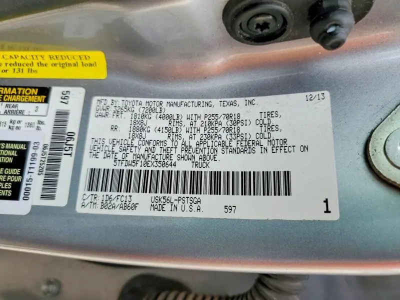 2014 TOYOTA TUNDRA CREWMAX SR5  