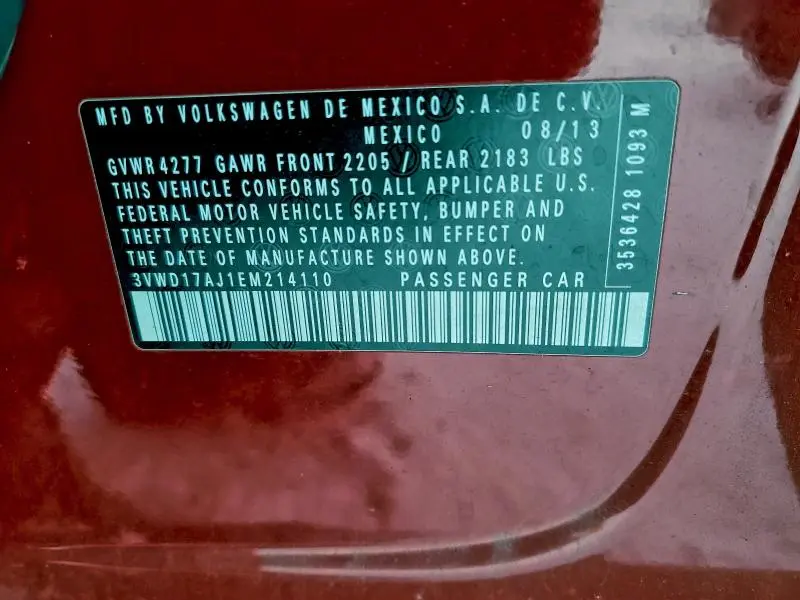 2014 VOLKSWAGEN JETTA SE  