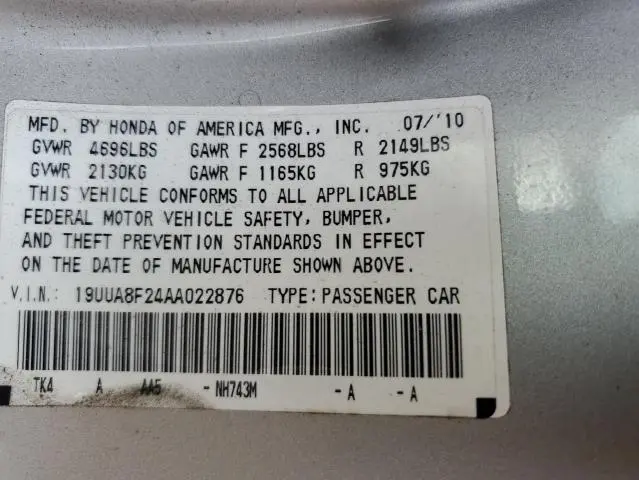 2010 ACURA TL   