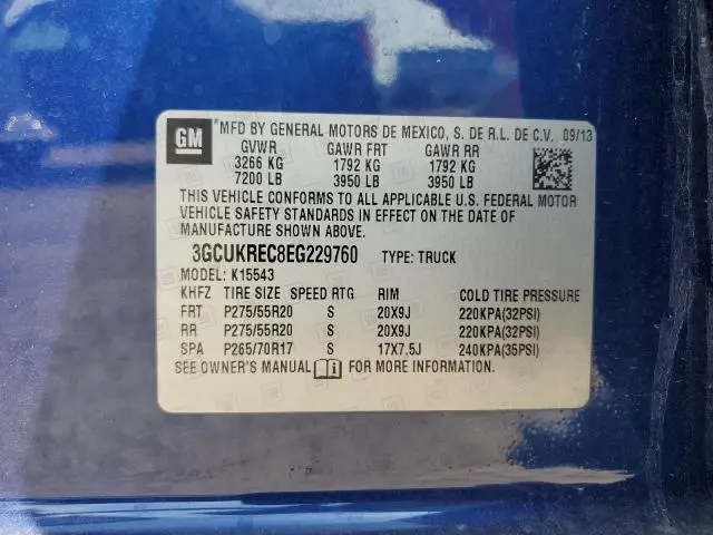 2014 CHEVROLET SILVERADO K1500 LT  