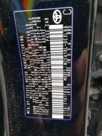 2023 TOYOTA COROLLA LE  