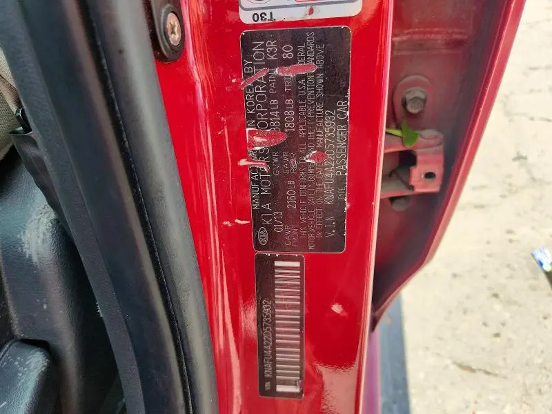 2013 KIA FORTE EX  