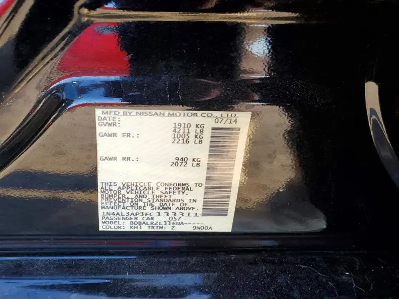 2015 NISSAN ALTIMA 2.5  