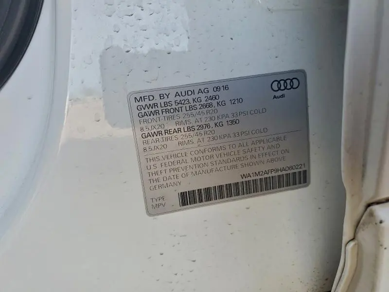 2017 AUDI Q5 PREMIUM PLUS  