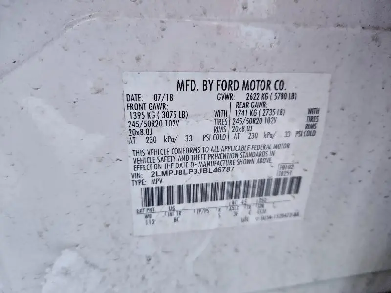 2018 LINCOLN MKX RESERVE  