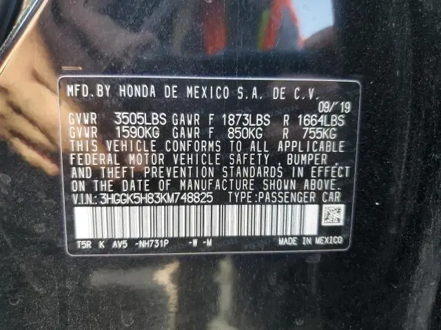 2019 HONDA FIT EX
