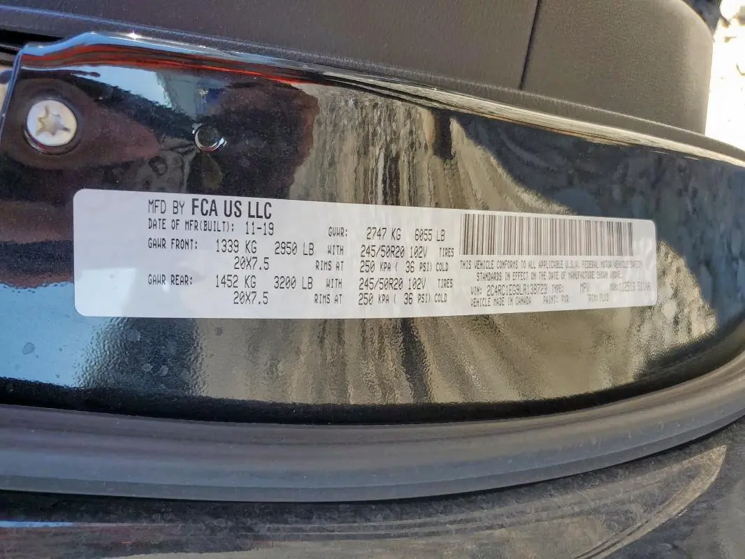 2020 CHRYSLER PACIFICA TOURING L PLUS  