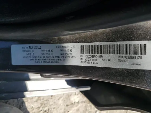 2015 CHRYSLER 200 LIMITED  