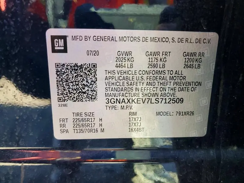 2020 CHEVROLET EQUINOX LT  