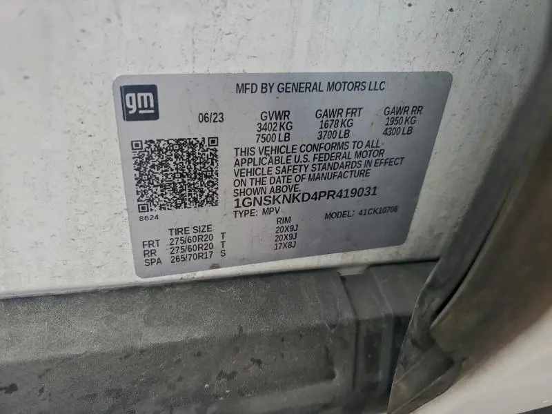 2023 CHEVROLET TAHOE K1500 LT  