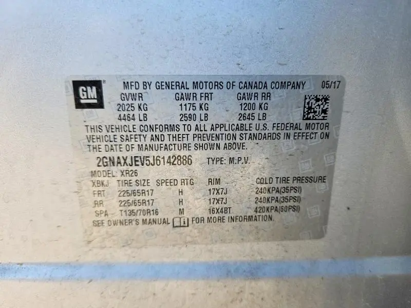 2018 CHEVROLET EQUINOX LT  