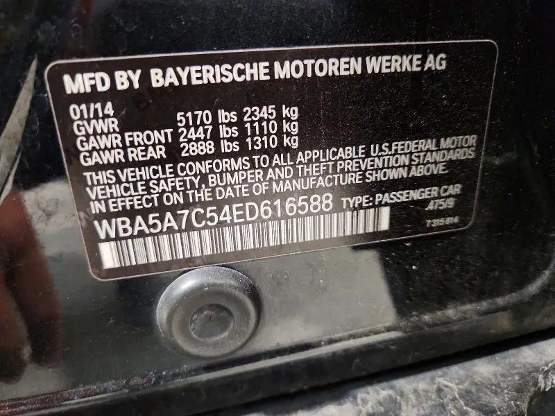 2014 BMW 528 XI  