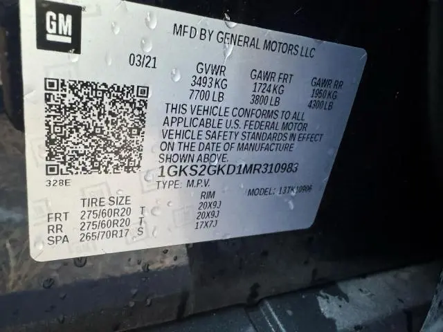 2021 GMC YUKON XL K1500 SLT  