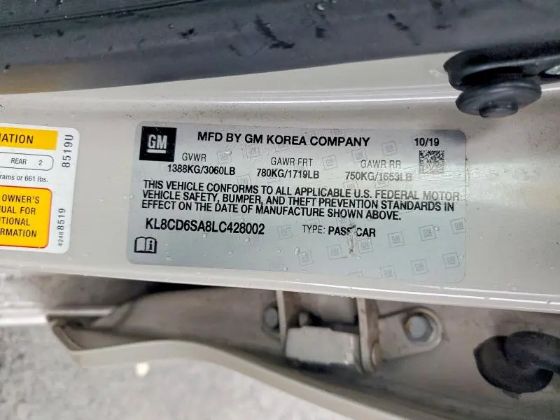 2020 CHEVROLET SPARK 1LT  