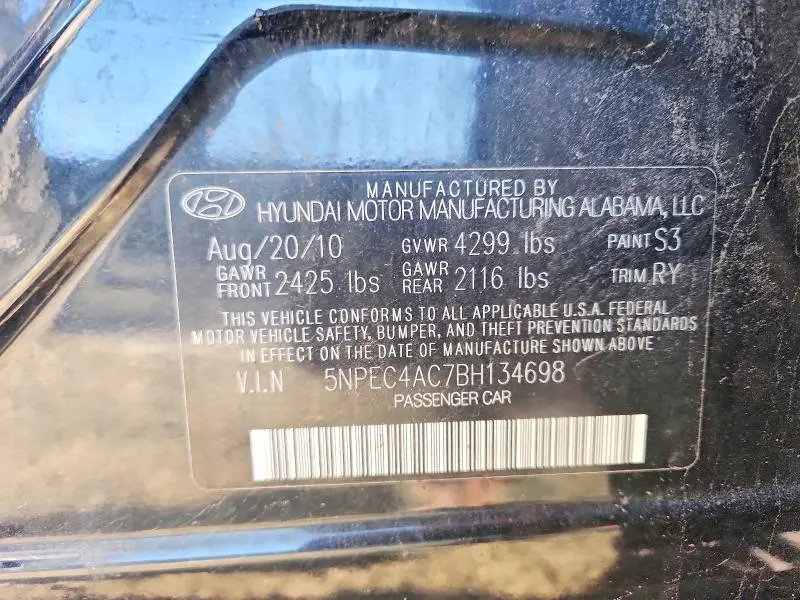 2011 HYUNDAI SONATA LIMITED  